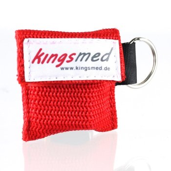 kingsmed GmbH - Geschäftskunden - kingsmed ® Notfall-Beatmungstuch rot im  Softcase Schlüsselanhänger