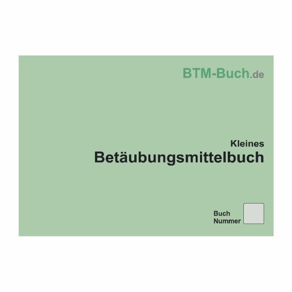 Kleines BTM Betäubungsmittel Buch 10 Stück