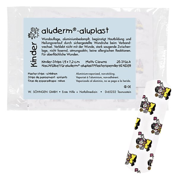 aluderm-aluplast Kinderpflaster Clown 1,9 x 7,2 cm SÖHNGEN 25 Stück