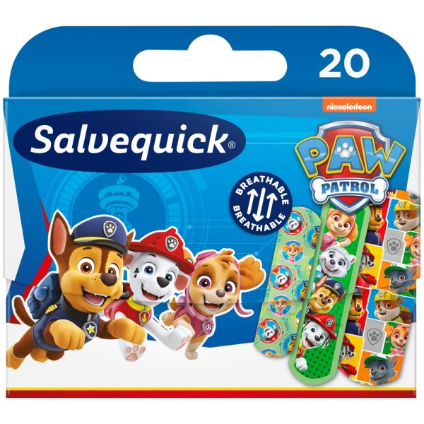 Kinderpflaster Paw Patrol Salvequick CEDERROTH Box mit 20 Pflasterstrips