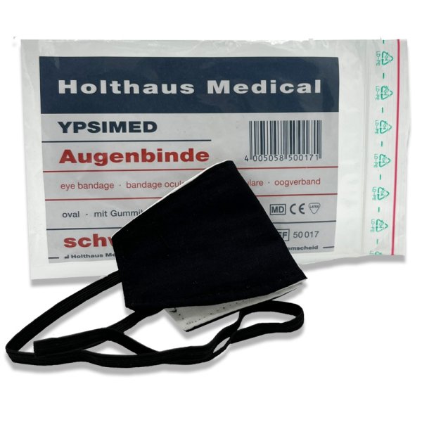 YPSIMED Augenbinde HOLTHAUS oval schwarz