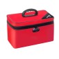 Preview: Arzttasche Easycare rot BOLLMANN Polymousse-Gewebe mit Reißverschluss-Zahlenschloß