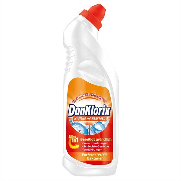 DanKlorix Hygiene WC-Kraft-Gel mit Aktiv-Chlor 750 ml