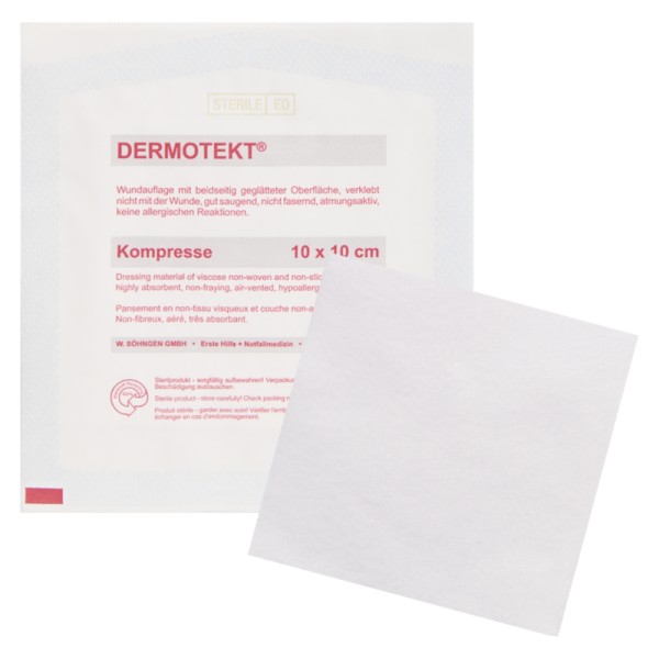 DERMOTEKT PES Kompresse SÖHNGEN keine Dochtwirkung 10 x 10 cm