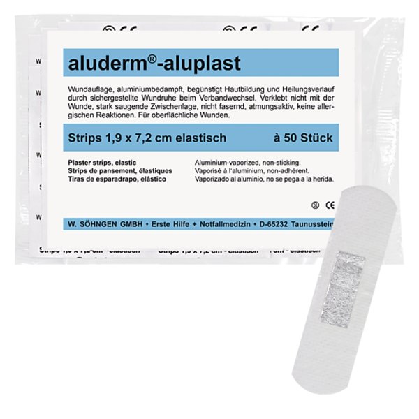 aluderm-aluplast Strips 1,9 x 7,2 cm SÖHNGEN elastisch 50 Stück