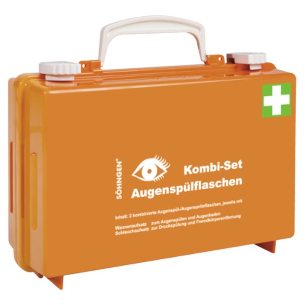 Kombi Set Augenspülstation SÖHNGEN QUICK-CD orange