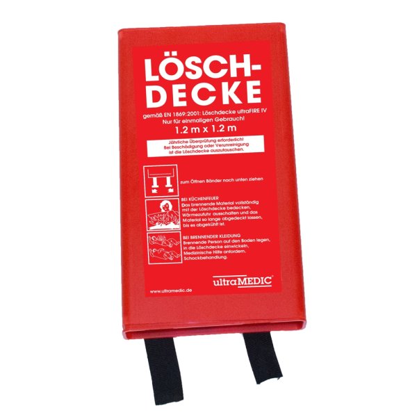 Löschdecke ultraFIRE IV ULTRAMEDIC nach DIN EN 1869 1200 mm x 1200 mm