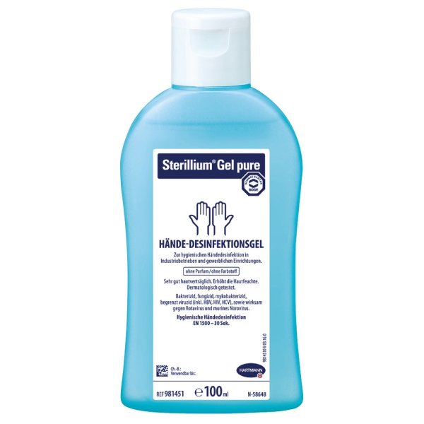 Sterillium Gel pure 100 ml BODE Händedesinfektion als Kittelflasche