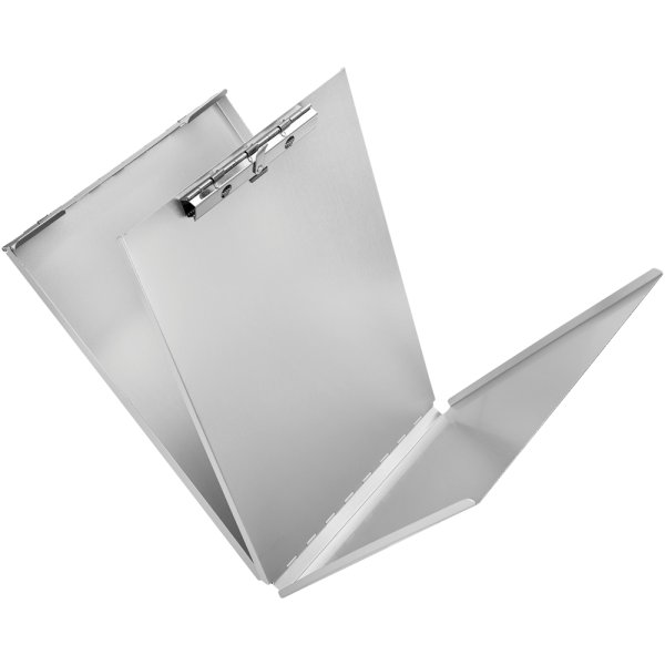 Formularhalter aus Aluminium mit Fach und Zwischenlage Läufer 30018 Clipboard Klemmbrett